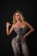 Dessert Brown Snake Lazed Jumpsuit