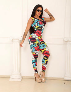 Girly Lazed Hello Cartoons Jumpsuit