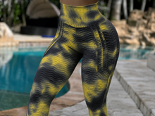 Yellow & Black Tye Dye Leggings