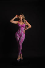 Lazed Pink Snake Open Back Jumpsuit