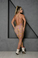 Bright Purple & Orange Babe Leopard Jumpsuit