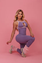 Amy Lilac Jumpsuit ( Baby Pink Border)