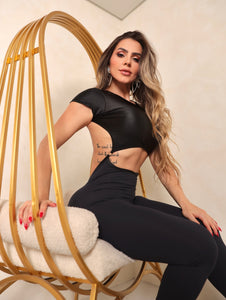 Silky Top Black Ashanti Jumpsuit