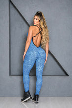 Fabulous Blue Leopard Jumpsuit