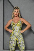 Babe Lime Snake Jumpsuit