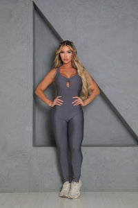 Great Grey Leopard Ring Jumpsuit