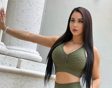 Bubble Textured Top (Militar Green)