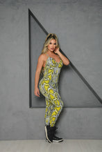 Babe Lime Snake Jumpsuit