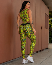 Pam Apple Green Leopard Set
