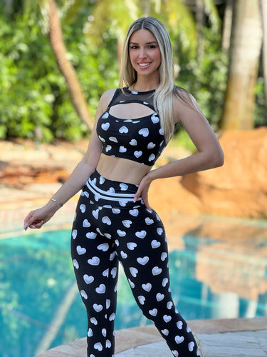 White Hearts Mesh Set