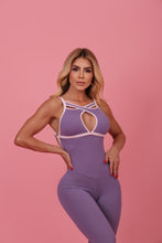 Amy Lilac Jumpsuit ( Baby Pink Border)