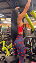 Navy Blue Hearts Set (Red Cropped Top)
