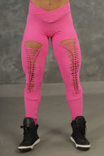 Crush Pink Laser Cut Leggings