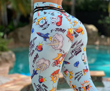 Hello Light Aqua Leggings