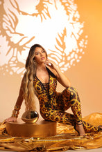 Extra Black Lazed Golden Chain Jumpsuit