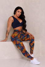 Orange & Blue Tropical Set (Black Top)