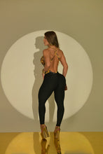 Semi Lazed Golden Chain Wallpaper Black Jumpsuit