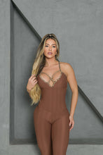 Epic Leopard Brown Wallpaper Jumpsuit