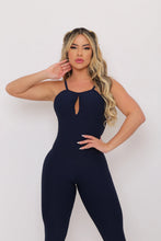 Navy Crush Back Braids Jumpsuit