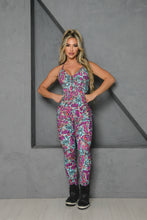 Aqua, Purple & Coral Babe Snake Jumpsuit