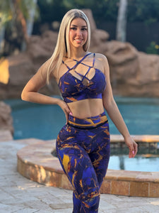 Golden Purple Marble Set