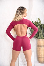 Chloe Sleeves Cherry Short Jumpsuit