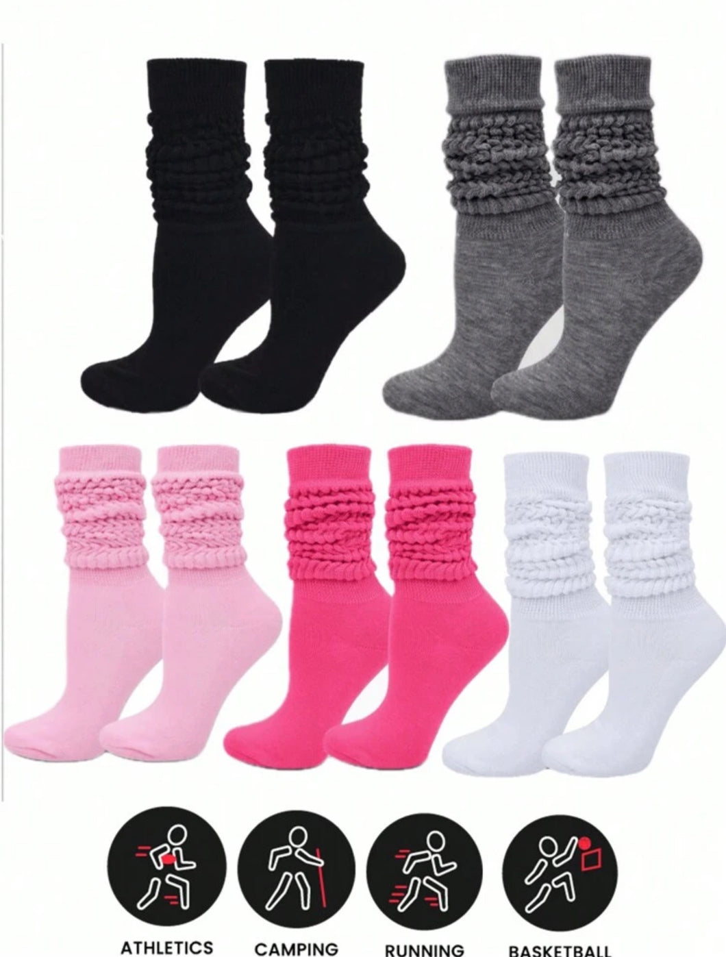 Adjustable Length Socks (High)