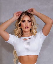 White Laser Cut Top