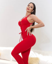 Red Glam Suplex Jumpsuit