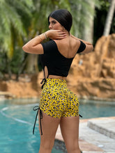 Janeiro Yellow Leopard Short Jumpsuit