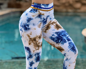 Pandora Blue Hash Leggings