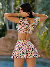 Rainbow Leopard Skirt Set