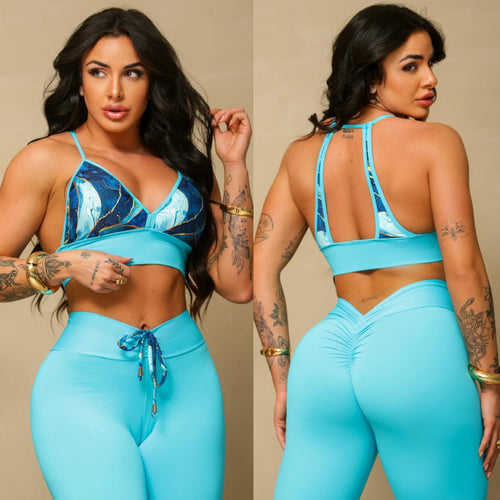 Adjustable Turquoise Marble Mila Set