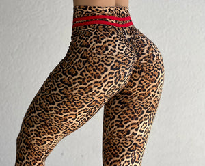 Red Epic Leopard Leggings