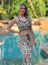 Neon Leopard Cropped Top