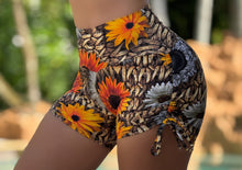 Brown Sunflower Bow Shorts