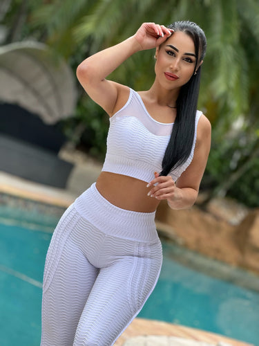 White Mesh Wallpaper Set