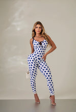 Lazed Blue Polka Dots Jumpsuit
