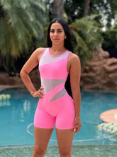 Soft Mesh Short Jumpsuit (Pink)