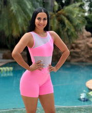 Soft Mesh Short Jumpsuit (Pink)