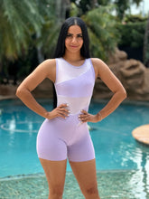 Soft Mesh Short Jumpsuit (Lilac)