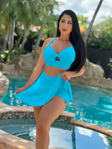Andrea Skirt Set (Turquoise)