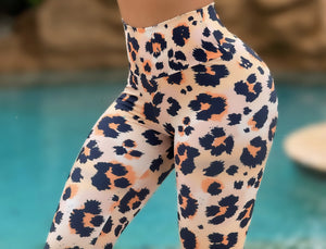 Striped Leopard Leggings (Yoga)*