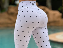 Epic White Polka Dots Leggings (Yoga)