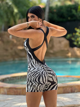 Lazed Zebra Short Jumpsuit