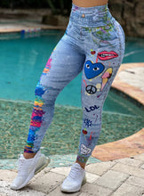 Skinny Jeans Leggings 0013 (Blue Heart)