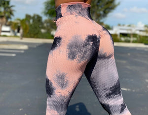 Adjustable Cross Crush Leggings (Beige)