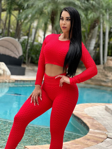 Sleeves Bubble Textured Set (Red)