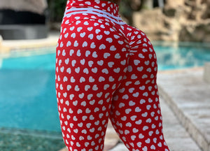 Girly Red Hearts Leggings