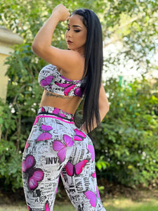 Newspaper Butterfly Set (Purple)